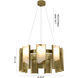 Canada LED 23.6 inch Satin Brass Chandelier Ceiling Light
