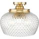 Adeline 3 Light 14 inch Modern Brushed Gold Semi-Flush Mount Ceiling Light