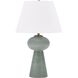 Elwyn 25.75 inch 150 watt Light Dusty Blue Glaze and Antique Brass Table Lamp Portable Light