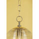 Sara 1 Light 10.5 inch Aged Brass Pendant Ceiling Light