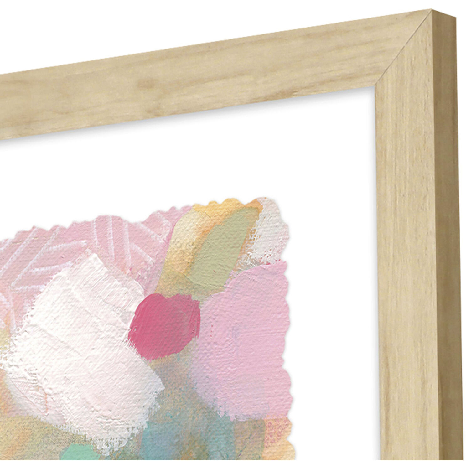 Seagrass Pastels Pink and Green and Teal Framed Art, Propac