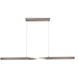 Twist 2 Light 48 inch Satin Nickel Linear Pendant Ceiling Light