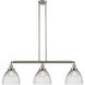 Franklin Restoration Seneca Falls 3 Light 39 inch Brushed Satin Nickel Island Light Ceiling Light, Franklin Restoration
