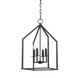 Lena 4 Light 12 inch Aged Iron Pendant Lantern Ceiling Light, Small