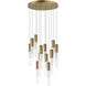 Reeds LED 22.5 inch Gold Multi-Light Pendant Ceiling Light