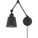 Farmhouse 60.00 watt Matte Black Adjustable Wall Sconce Wall Light