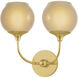 Daya 2 Light 13.75 inch Aged Brass Wall Sconce Wall Light