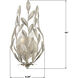 Broche Bath Wall Light in Antique Silver