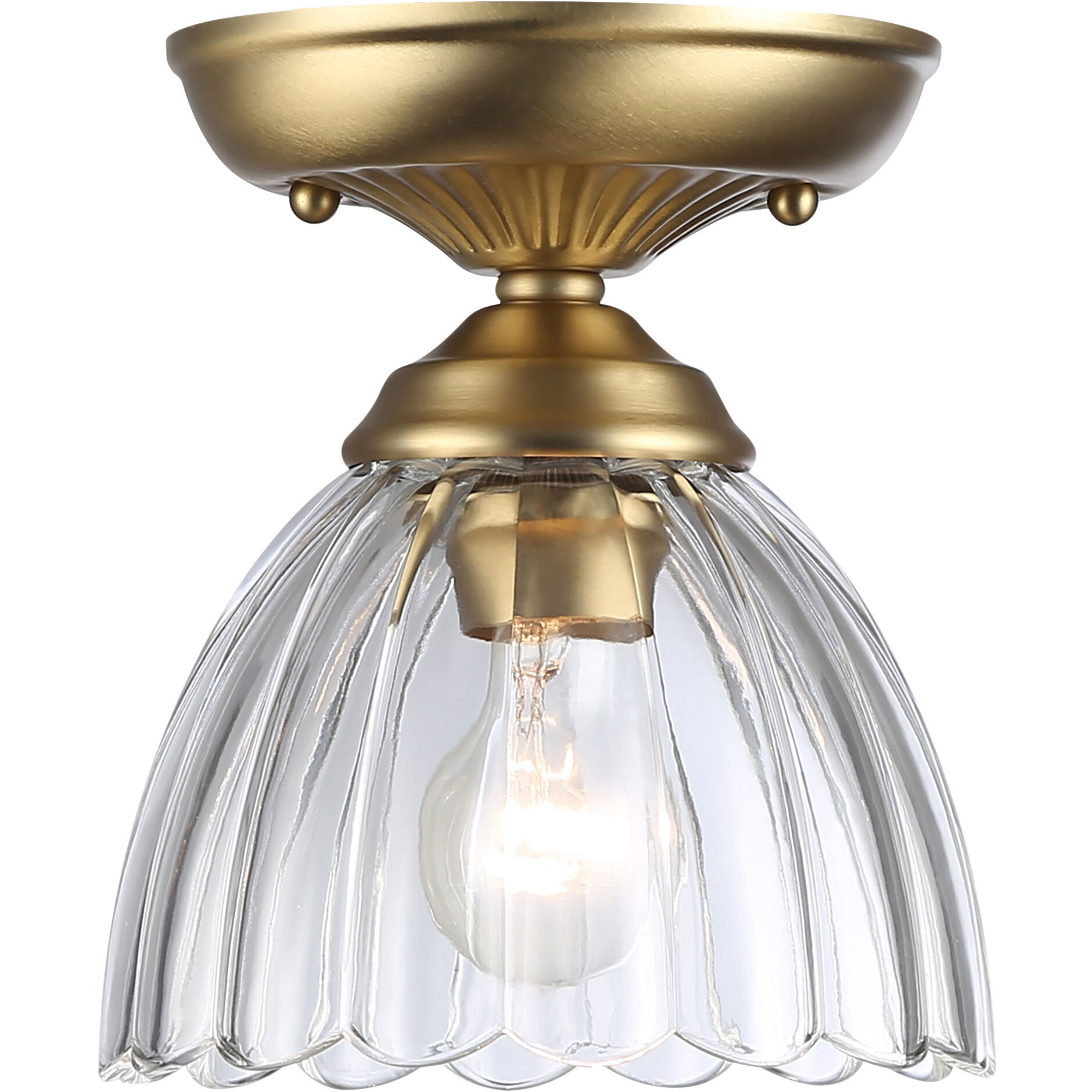 Audra 1 Light 6.88 inch Chrome Semi-Flush Mount Ceiling Light