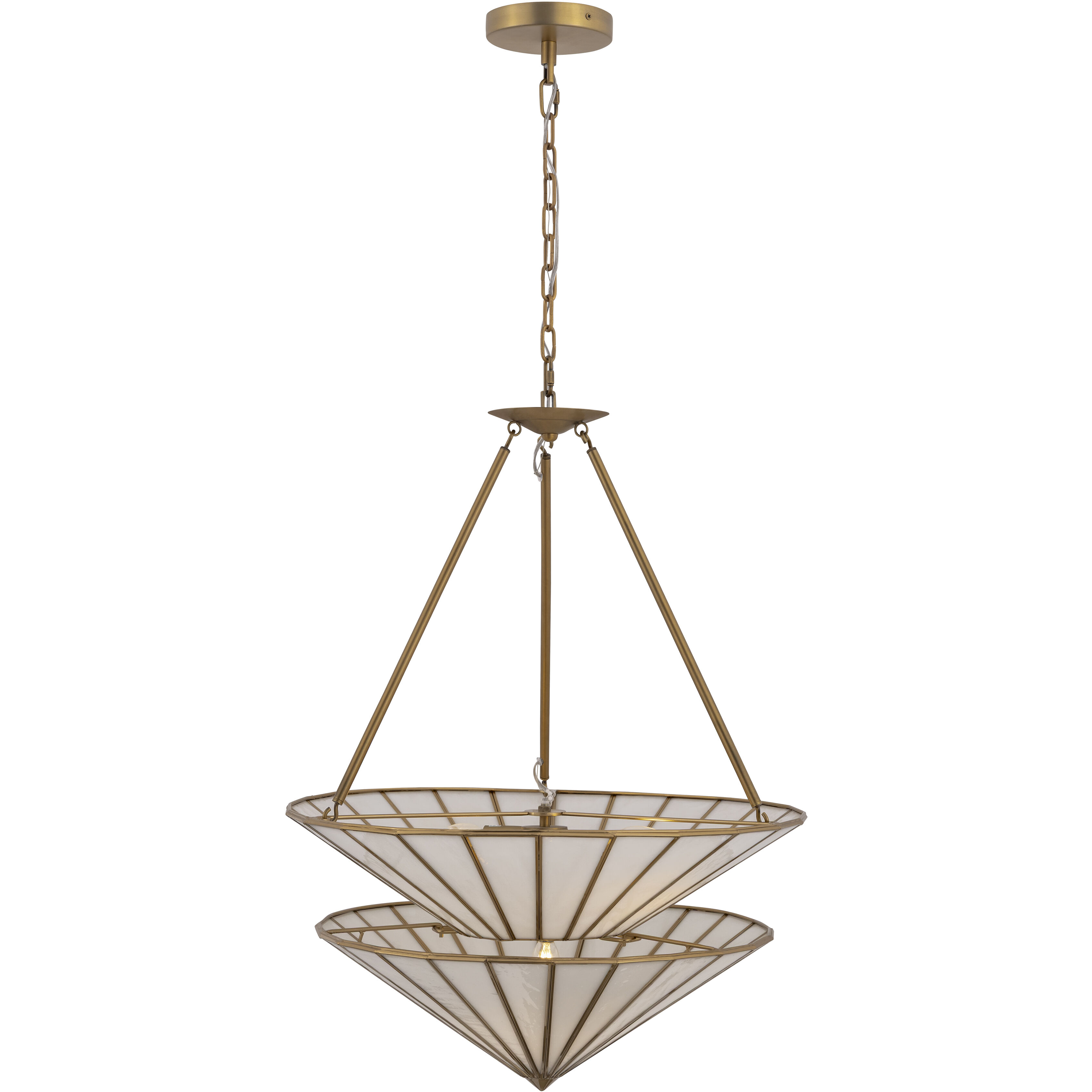 Jaxen 3 Light 24.5 inch Legacy Brass Pendant Ceiling Light