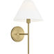 C&M by Chapman & Myers Ridgewood Sconce Wall Light in Burnished Brass