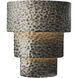 Ambiance Terrace LED 14.25 inch Hammered Pewter Outdoor Wall Sconce, Large