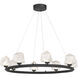 Castello LED 33.63 inch Matte Black Chandelier Ceiling Light