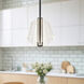 Mulberry Pendant Ceiling Light in Black and Light Guide