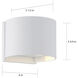 Lightgate LED 5 inch White Outdoor Wall Sconce