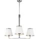 Esther 3 Light 26.5 inch Polished Nickel Chandelier Ceiling Light