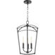 Mantle 3 Light 12 inch Matte Black Entry Ceiling Light