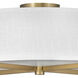 Galerie Axis 3 Light 19.5 inch Heritage Brass Indoor Semi-Flush Mount Ceiling Light