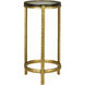 Acea 12 inch Gold and Clear Drinks Table