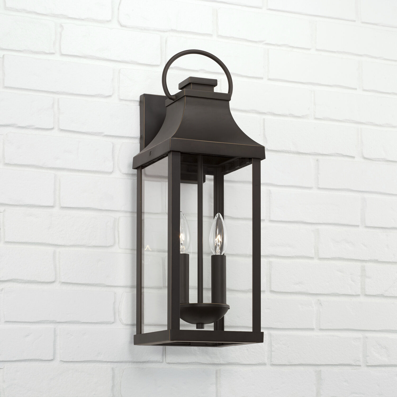 Bradford 2 Light 20.75 inch Oiled Bronze Outdoor Wall Lantern in Incandescent