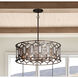 Hexly 6 Light 28 inch Bronze and Sultry Silver Pendant Ceiling Light