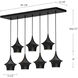 Alora Mood Emiko 7 Light 36.13 inch Matte Black Linear Pendant Ceiling Light