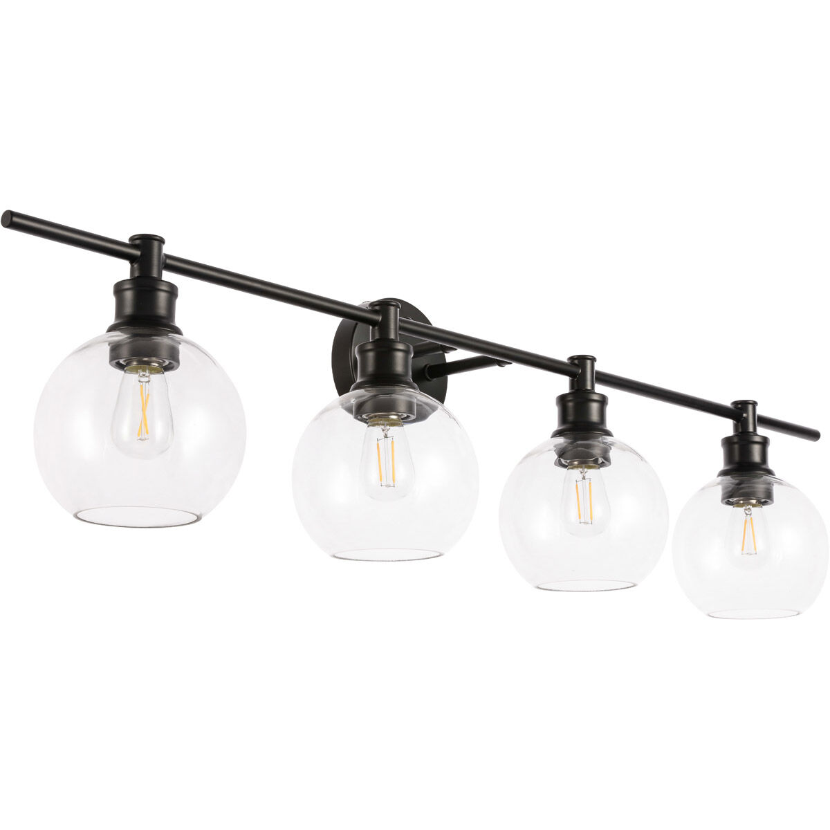 Syracuse 4 Light 38 inch Black Wall sconce Wall Light