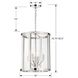Devon 4 Light 14 inch Polished Nickel Lantern Chandelier Ceiling Light