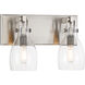 Tiberia 2 Light 14 inch Plated Pewter Bath Light Wall Light