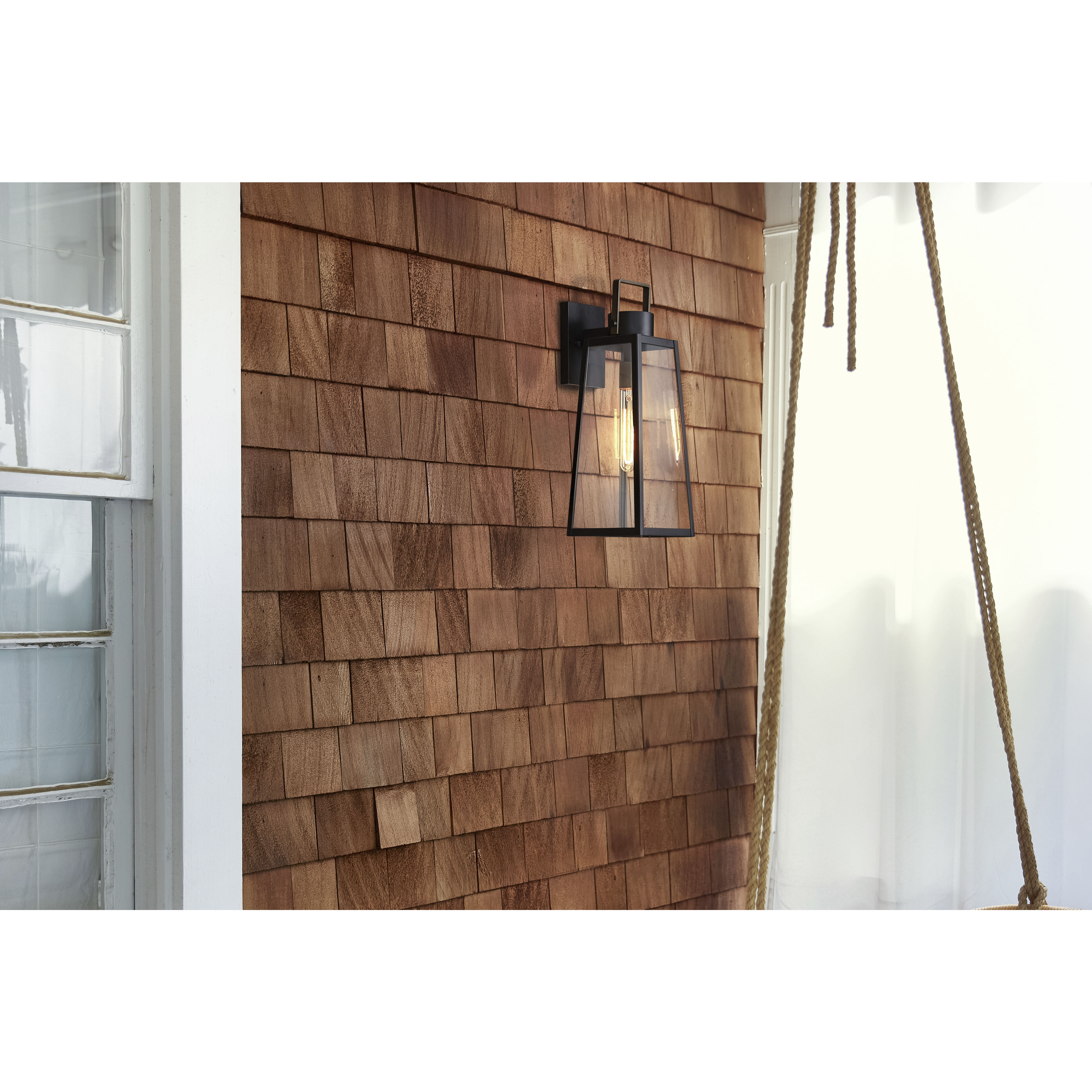 Hugh LED 19 inch Black Outdoor Wall Mount