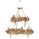 Aviary 12 Light 43.25 inch Swedish Gold Two-Tier Chandelier Ceiling Light