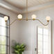 Alora Mood Beckett 4 Light 48.5 inch Brushed Gold Linear Pendant Ceiling Light