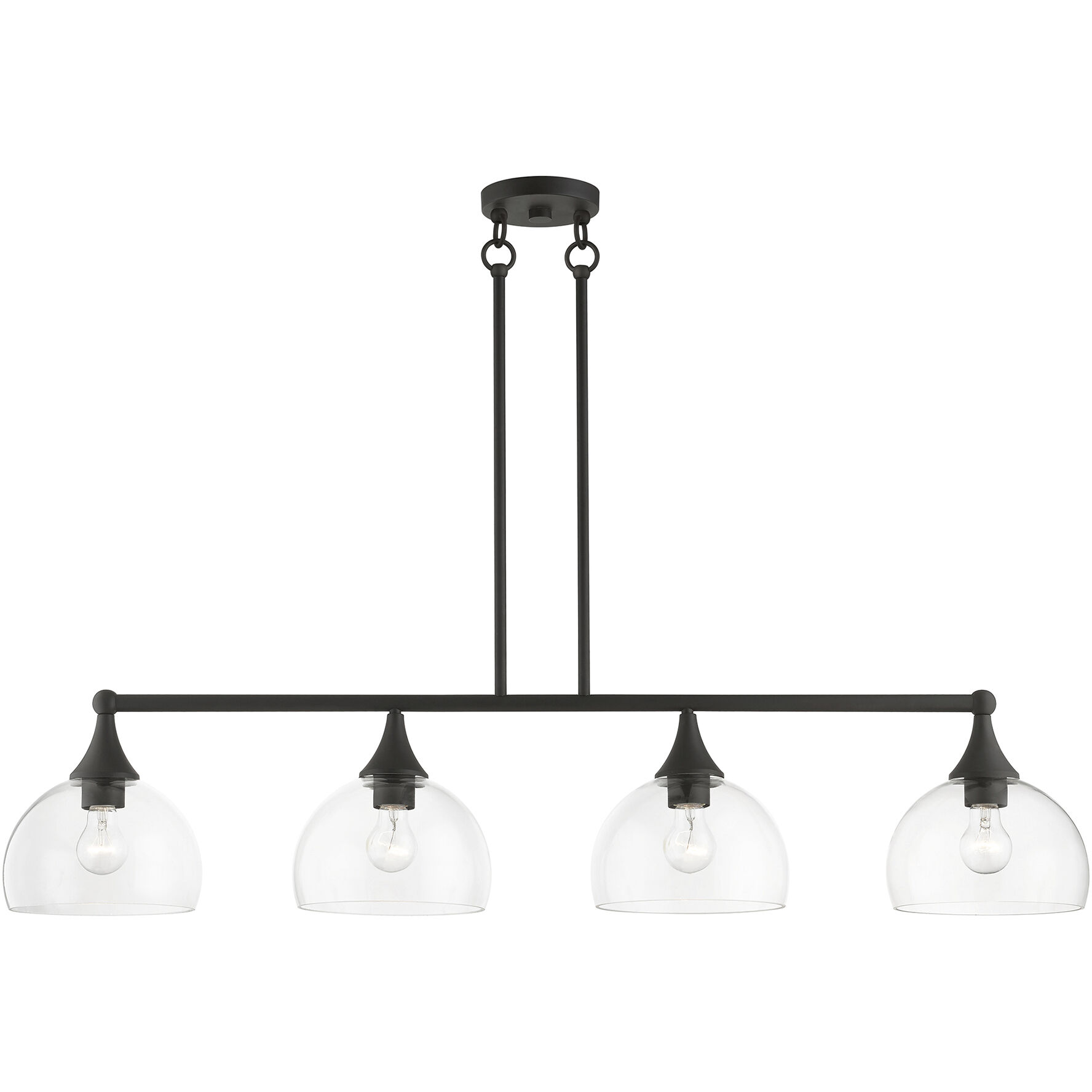 Glendon 4 Light 8.25 inch Bronze Large Linear Chandelier Ceiling Light