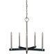 Jessica 5 Light 26 inch Brushed Nickel/Matte Black Dining Chandelier Ceiling Light