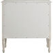 Caroline 30.5 X 30 inch Cerused White and Painted Burlap with Antique Bronze Nightstand
