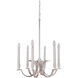 Crescent 6 Light 21.06 inch Polished Nickel Chandelier Ceiling Light, Jeremiah