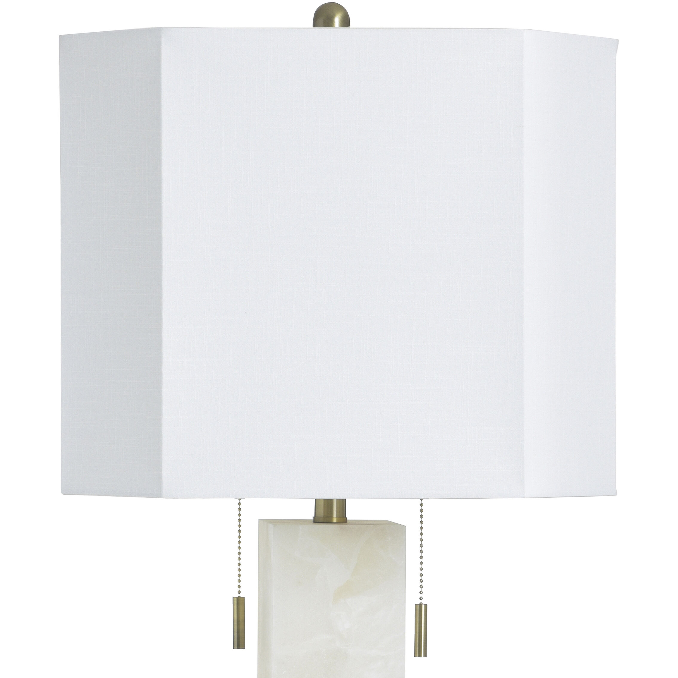 Cameron 35.75 inch 60.00 watt Alabaster and Brass and White Table Lamp Portable Light