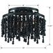 Poppy 3 Light 15 inch Matte Black Semi Flush Ceiling Light