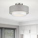 Brookmeade 3 Light 15 inch Brushed Nickel Semi-Flush Ceiling Light