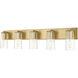 Titus 5 Light 40 inch Modern Gold Bath Vanity Light Wall Light