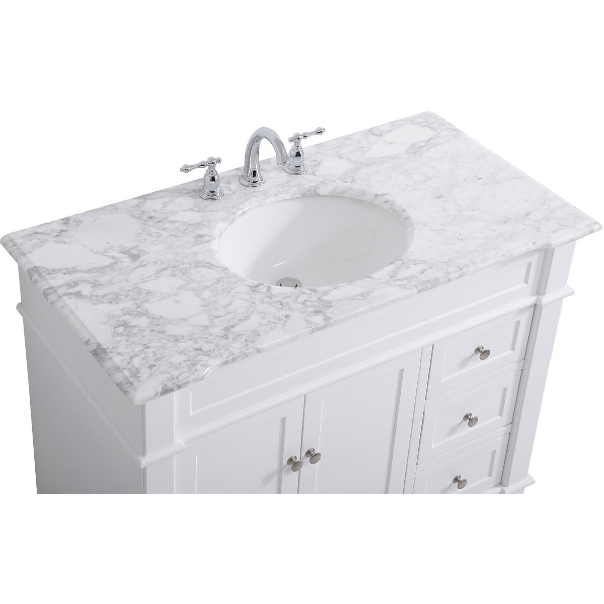 Wesley 42 X 22 X 35 inch White Vanity Sink Set