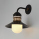 Admiralty 1 Light 16.75 inch Black and Antique Brass Outdoor Wall Mount in Antique Brass and Black