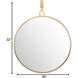 Stopwatch 32 X 30 inch Gold Wall Mirror, Varaluz Casa