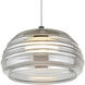 Haze LED 12.5 inch Black Pendant Ceiling Light in Smoke