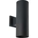 Cylinder Outdoor Wall Cylinder in Black, Standard Lamping