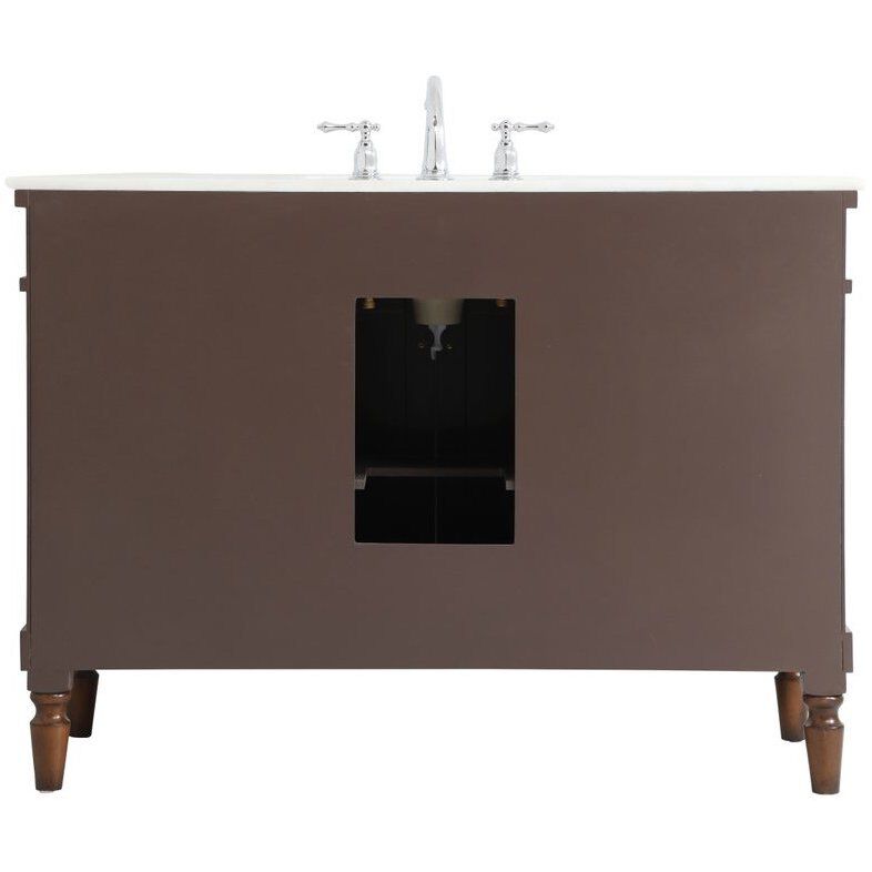 Lexington 48 X 21.5 X 35 inch Walnut Vanity Sink Set
