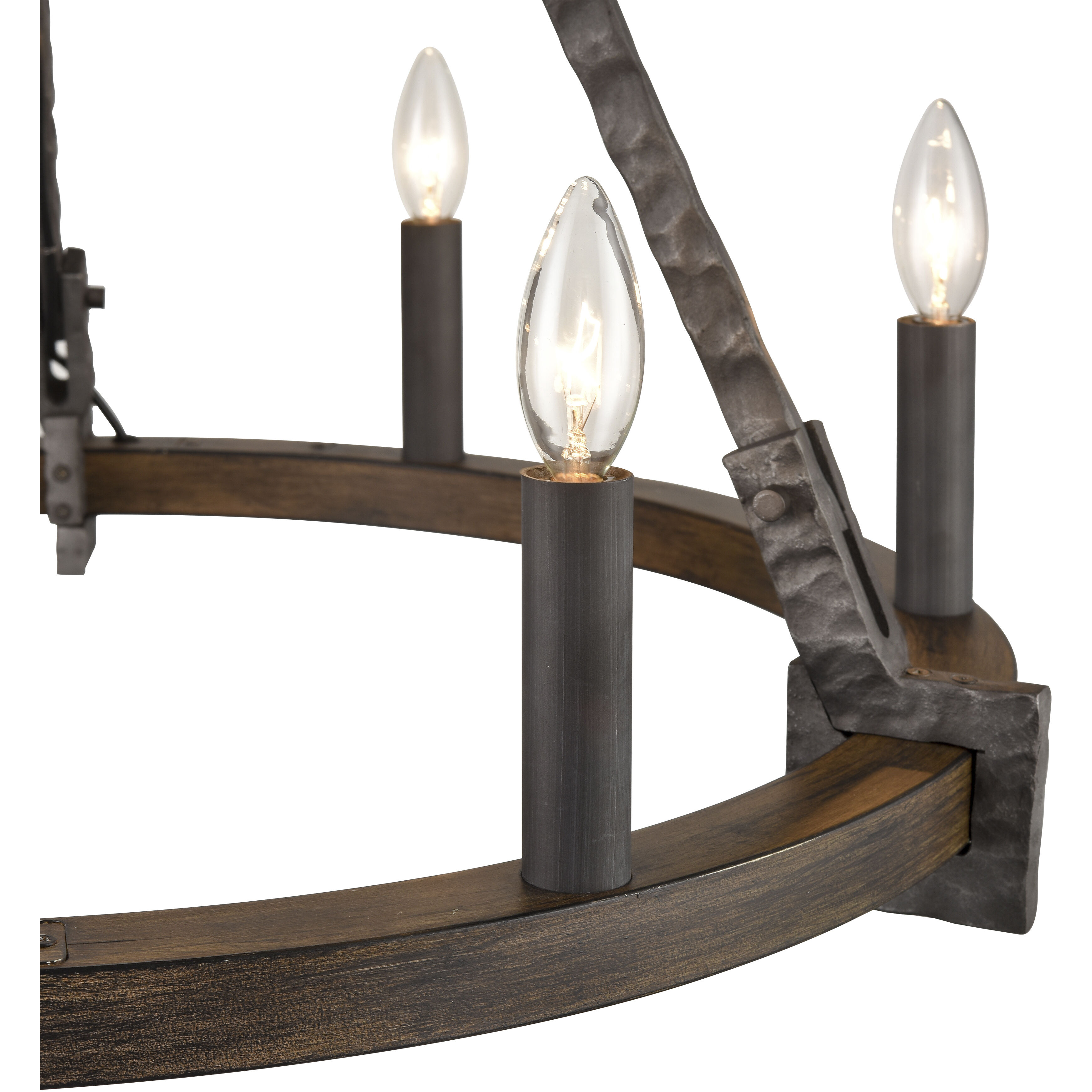 Harwell 6 Light 28.75 inch Antique Millwood Chandelier Ceiling Light