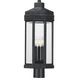 Wright 3 Light 23.25 inch Black Patina Outdoor Pole/Post Mount