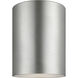 Outdoor Cylinders 1 Light 5.13 inch Painted Brushed Nickel Outdoor Flush Mount