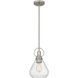 Singh 1 Light 8 inch Brushed Nickel Mini Pendant Ceiling Light